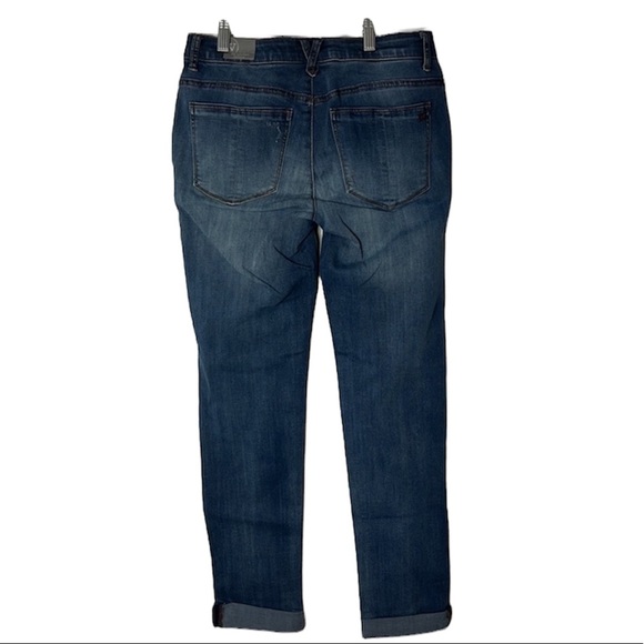Wit & Wisdom LUXE TOUCH Girlfriend Jean.  Blue Vintage Distressed Denim - Picture 14 of 15